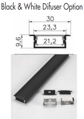 Picture of ML-P322 Black, Aluminum Profile, 2mtr, Matt Black Colour