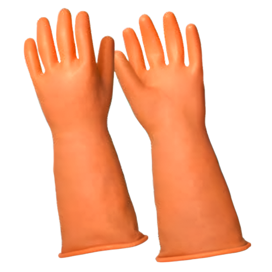 Picture of LTX 504, Electrical Industrial Safety Rubber Gloves, Natural Latex & Orange colour