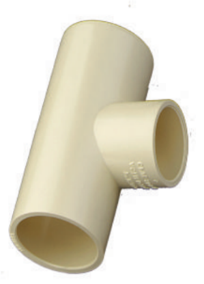 Picture of CPVC Plain Tee, Plain Fittings- 3/4 Inch, Cream Colour