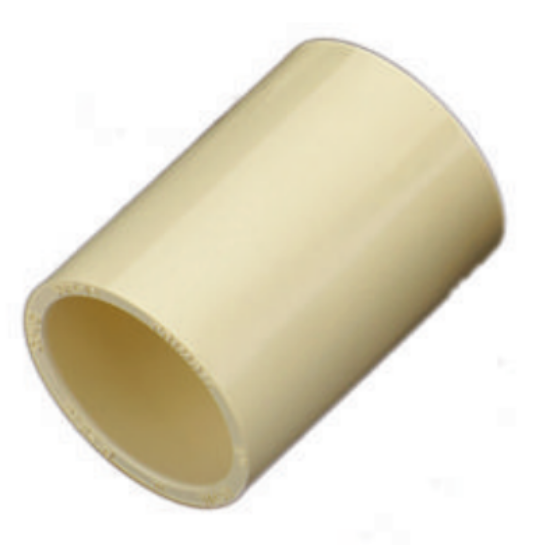 Picture of CPVC Plain Coupler, Plain Fittings- 3/4 Inch, Cream Colour