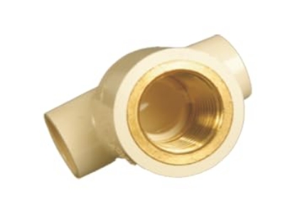 Picture of CPVC Brass Tee, CPVC Brass Fittings-3/4 Inch, Cream Colour