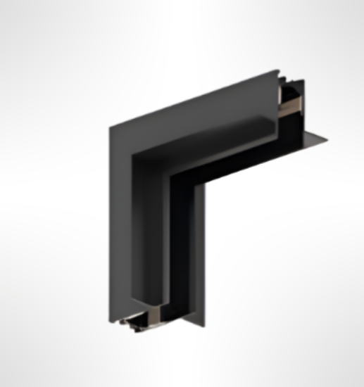 Picture of ALT1002, Recessed 90°, Magnetic Track, Ceiling To Wall, Black