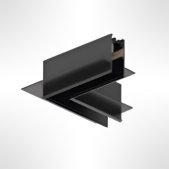 Picture of ALT1003, Recessed 90°, Magnetic Track, Corner, Black