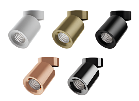 Picture of ALT0857, Sheen, COB Surface, Tiltable, Magnetic Track Light - 7W, Brass/Rose Gold/Gun Black