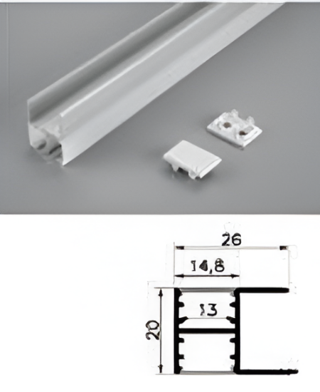 Picture of ALT0477, Profile Series, 2 Way Light Profile-2M 