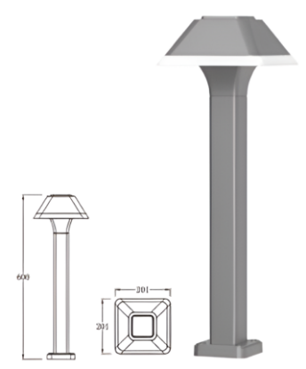 Picture of ALT0575BL, Outdoor Bollard Series -12W, Dark Grey