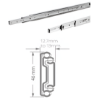 Picture of Ebco, STDS-35-35, Sleek Telescopic Drawer Slides -35, Primary Series, Drawer Slides and Hinges, Zinc Plated White/Zinc Plated Black - 350mm