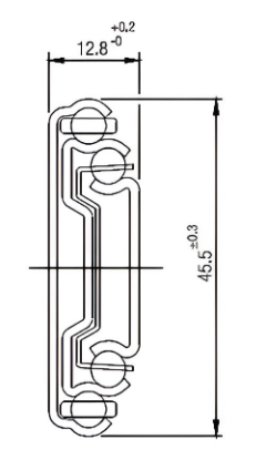 Picture of Ebco, STDS25-I-45, Sleek Telescopic Drawer Slides (I) -45, Primary Series, Drawer Slides and Hinges, Zinc Plated White/Zinc Plated Black - 250mm