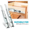 Picture of Ebco, STDS30-I-35-SC, Sleek Telescopic Drawer Slides (I) -35,  Soft Close Series, Drawer Slides and Hinges, Zinc Plated White - 300mm