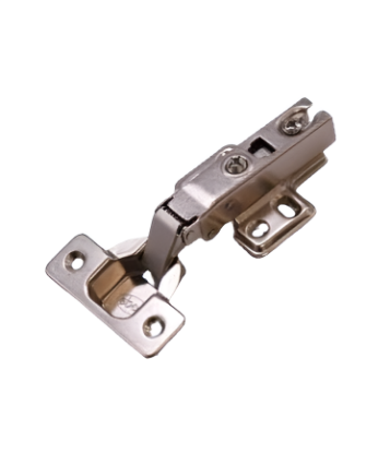 Picture of Ebco,  E-HSM1-M1, EURO - Slow Motion Hinge Overlay with 4 hole Mounting Plate, Soft Close / Push Open Series, Gun Metal- 35mm