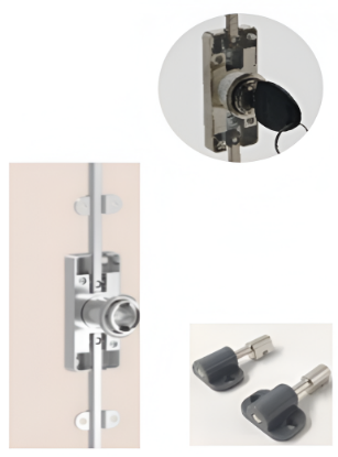 Wardrobe Lock - 2 Point - Inset - 32mm - Nickel Plated | BuidingSteps